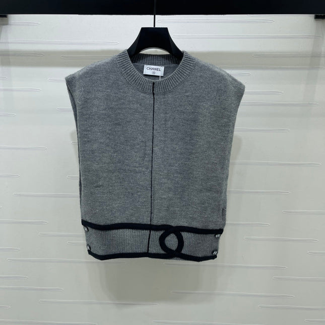 CHANEL 26S CONTRAST KNIT VEST 1323