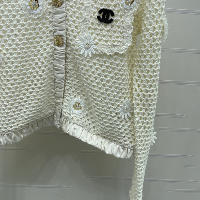 CHANEL 26S EMBELLISHED CROCHET JACKET 1322
