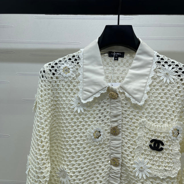 CHANEL 26S EMBELLISHED CROCHET JACKET 1322