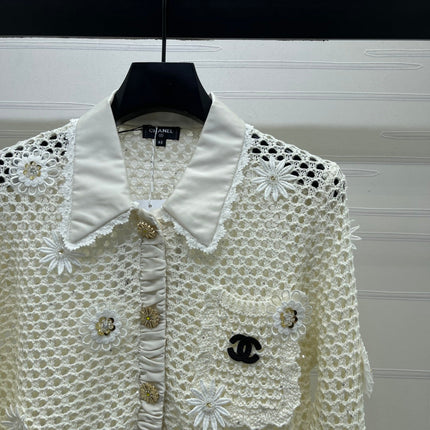 CHANEL 26S EMBELLISHED CROCHET JACKET 1322