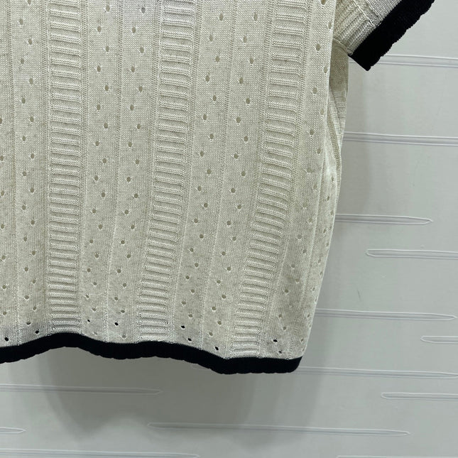CHANEL 26S SHORT-SLEEVE KNIT TOP 1321