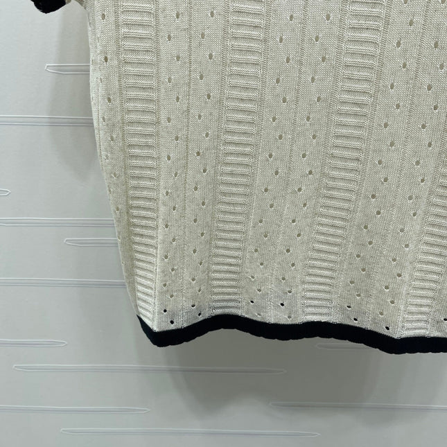 CHANEL 26S SHORT-SLEEVE KNIT TOP 1321