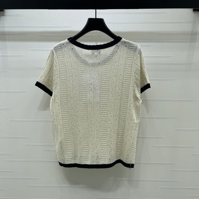 CHANEL 26S SHORT-SLEEVE KNIT TOP 1321
