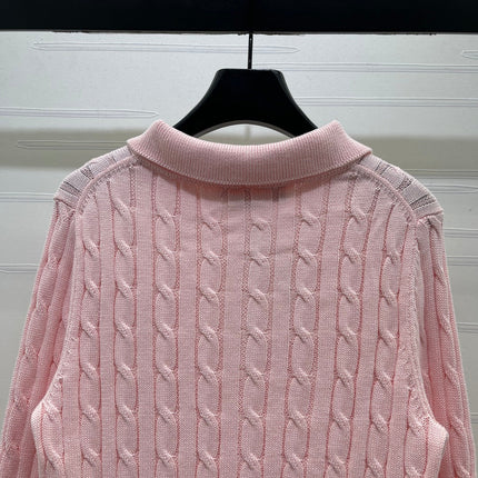 RALPH LAUREN 26S CABLE-KNIT POLO CARDIGAN 749