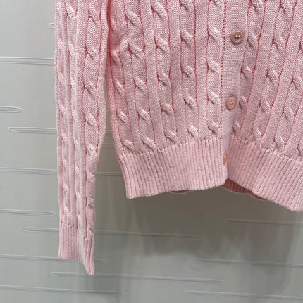 RALPH LAUREN 26S CABLE-KNIT POLO CARDIGAN 749
