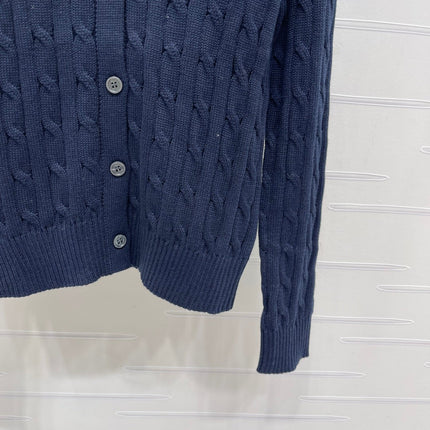 RALPH LAUREN 26S CABLE-KNIT POLO CARDIGAN 750