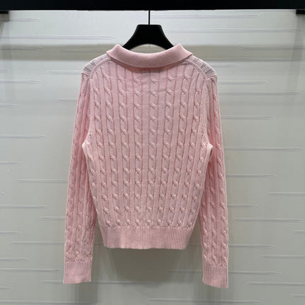 RALPH LAUREN 26S CABLE-KNIT POLO CARDIGAN 749
