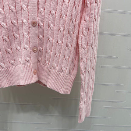 RALPH LAUREN 26S CABLE-KNIT POLO CARDIGAN 749
