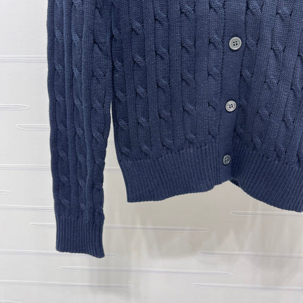 RALPH LAUREN 26S CABLE-KNIT POLO CARDIGAN 750