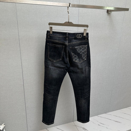 BLACK DENIM JEANS FEATURING THE DIOR OBLIQUE MOTIF ON BACK POCKET