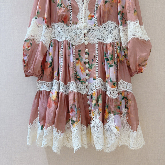 ZIMMERMANN 26S LACE TRIM SHORT DRESS STYLE 37
