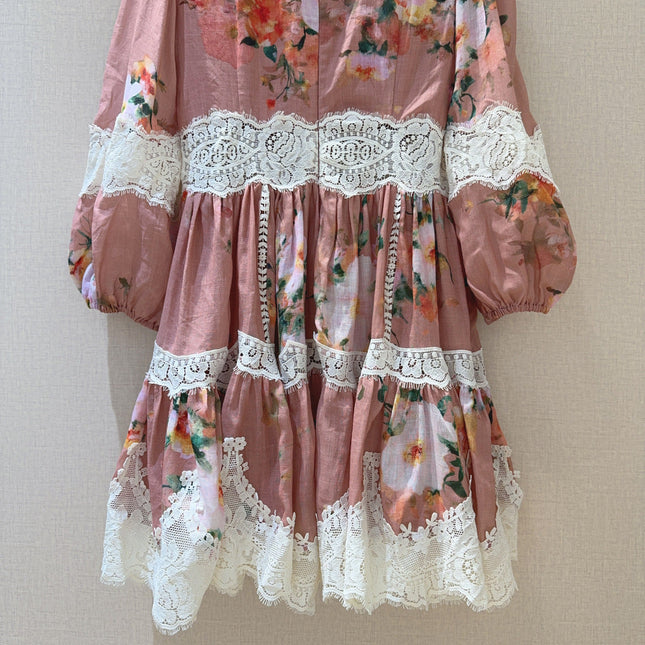 ZIMMERMANN 26S LACE TRIM SHORT DRESS STYLE 37