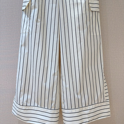 LV 25S VERTICAL STRIPED WIDE-LEG PANTS 0149