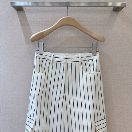 LV 25S VERTICAL STRIPED WIDE-LEG PANTS 0149