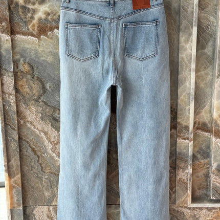 VALENTINO 26S HIGH-WAIST WIDE-LEG JEANS 457