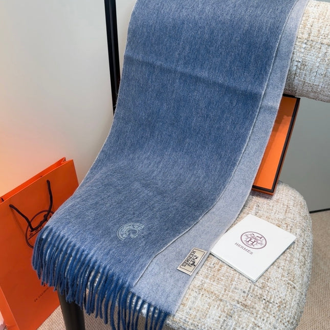 HERMES 25S SCARF 190 IN CASHMERE 854637