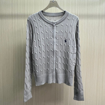 RALPH LAUREN 26S ZIP-UP CABLE-KNIT CARDIGAN 757