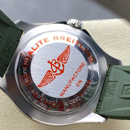 SUPEROCEAN AUTOMATIC 44 GREEN CERAMIC BEZEL GREEN RUBBER STRAP