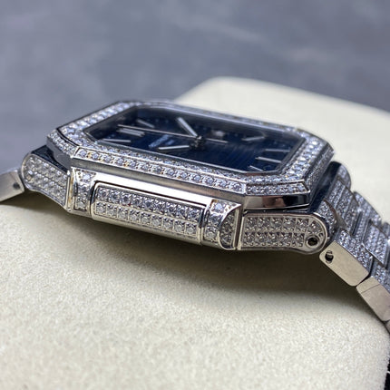 CUBITUS AUTOMATIC ALL STEEL ATTACHED DIAMOND NAVY BLUE DIAL