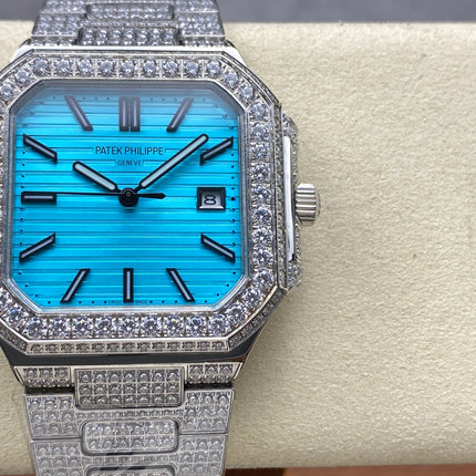 CUBITUS AUTOMATIC ALL STEEL ATTACHED DIAMOND CERULEAN BLUE DIAL