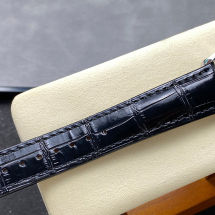 ANNUAL CALENDAR STEEL ATTACHED DIAMOND BEZEL NAVY BLUE DIAL