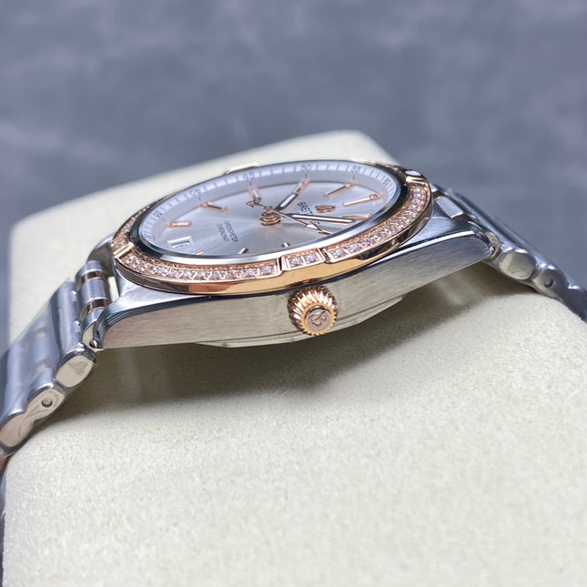 CHRONOMAT AUTOMATIC 36 RED GOLD AND STEEL CASE SILVER DIAL