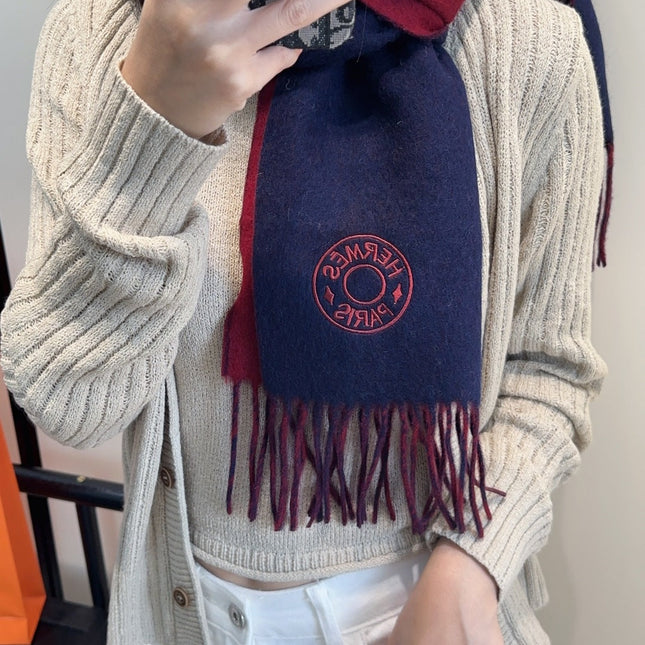HERMES 25S SCARF 190 IN CASHMERE 854619
