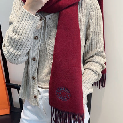 HERMES 25S SCARF 190 IN CASHMERE 854620