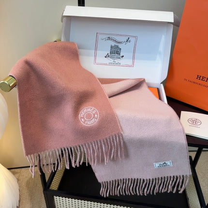 HERMES 25S SCARF 190 IN CASHMERE 854621