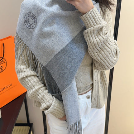 HERMES 25S SCARF 190 IN CASHMERE 986049