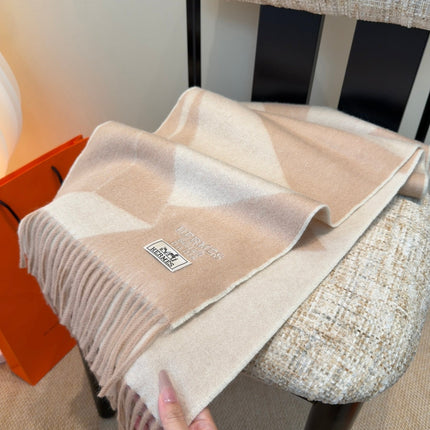 HERMES 25S SCARF 190 IN CASHMERE 987694