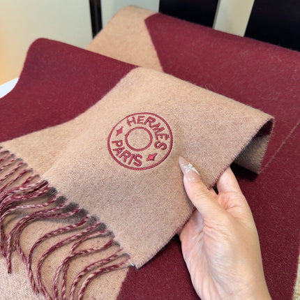 HERMES 25S SCARF 190 IN CASHMERE 989785
