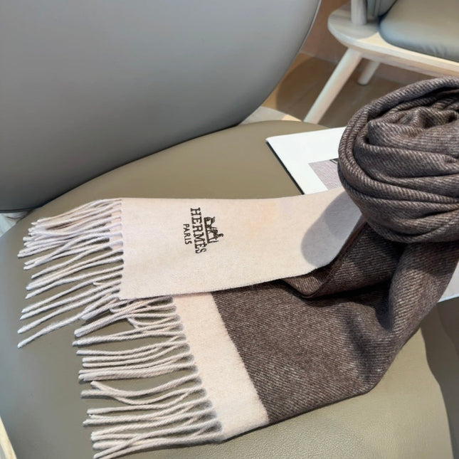 HERMES 25S SCARF 190 IN CASHMERE 991972