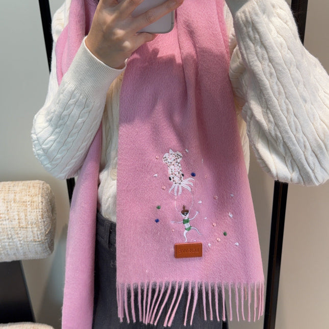 LOEWE 26S SCARF 180 IN CASHMERE WOOL 196363