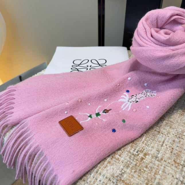LOEWE 26S SCARF 180 IN CASHMERE WOOL 196363