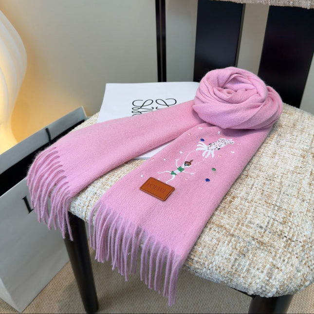 LOEWE 26S SCARF 180 IN CASHMERE WOOL 196363