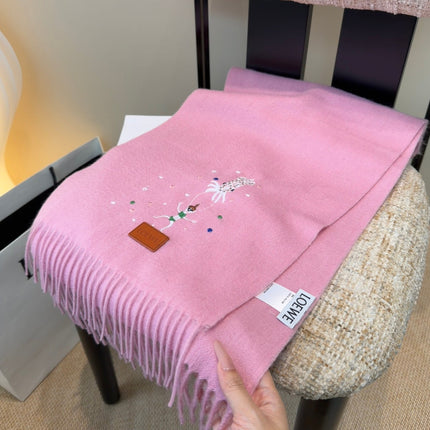 LOEWE 26S SCARF 180 IN CASHMERE WOOL 196363