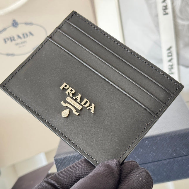 PRADA 26S CARD HOLDER 10 IN BLACK SAFFIANO