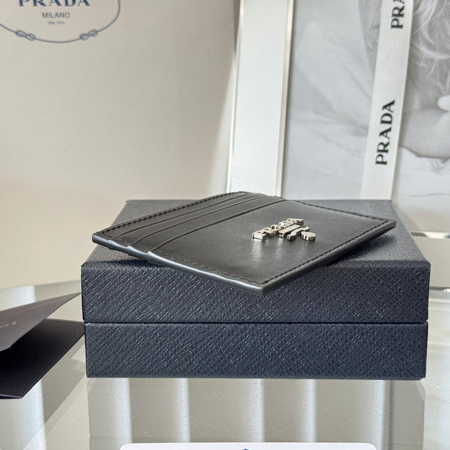 PRADA 26S CARD HOLDER 10 IN BLACK SAFFIANO