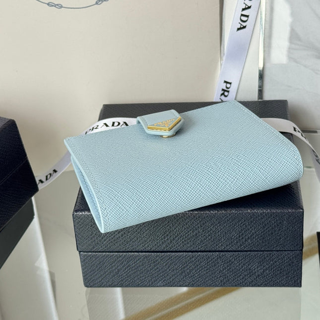 PRADA 26S WALLET 11.2 IN BLUE SALLIANO