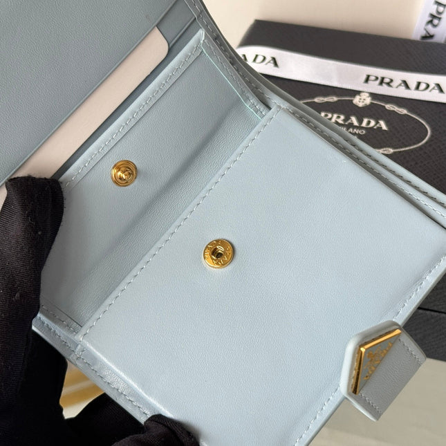 PRADA 26S WALLET 11.2 IN BLUE SALLIANO