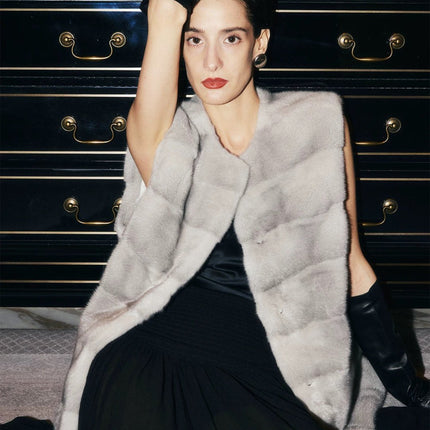 DIOR 25S SLEEVELESS MINK VEST 582