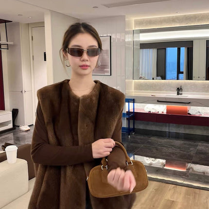 HERMES 25S SLEEVELESS MINK FUR VEST 475