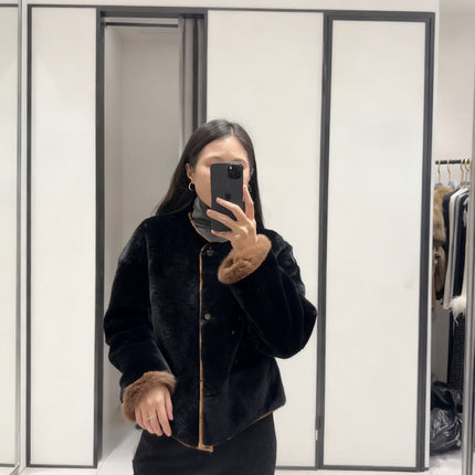 HERMES 25S REVERSIBLE FUR JACKET 474