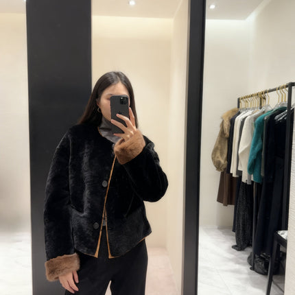 HERMES 25S REVERSIBLE FUR JACKET 474