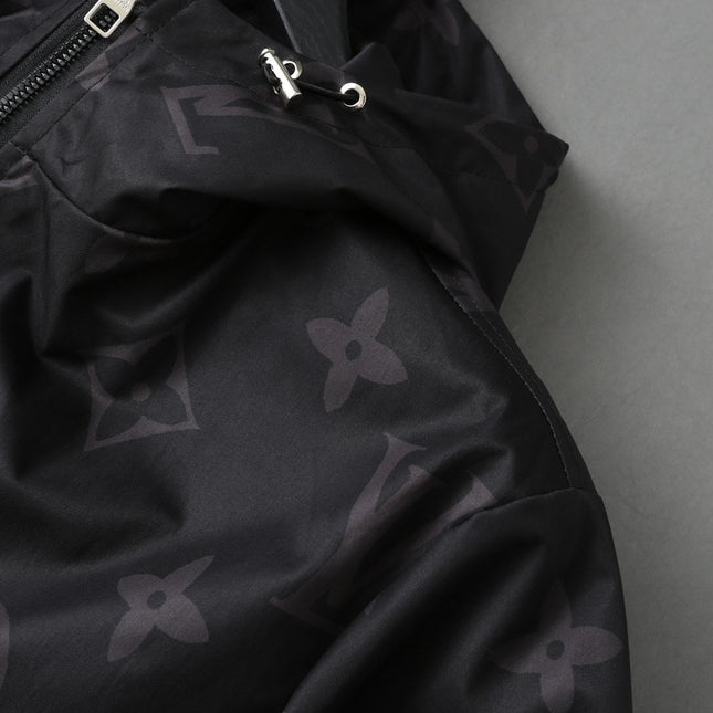 LV BLACK MONOGRAM HOODED JACKET 238975
