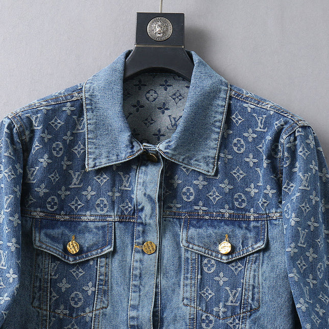 LV LIGHT BLUE MONOGRAM DENIM SHIRT JACKET 238981