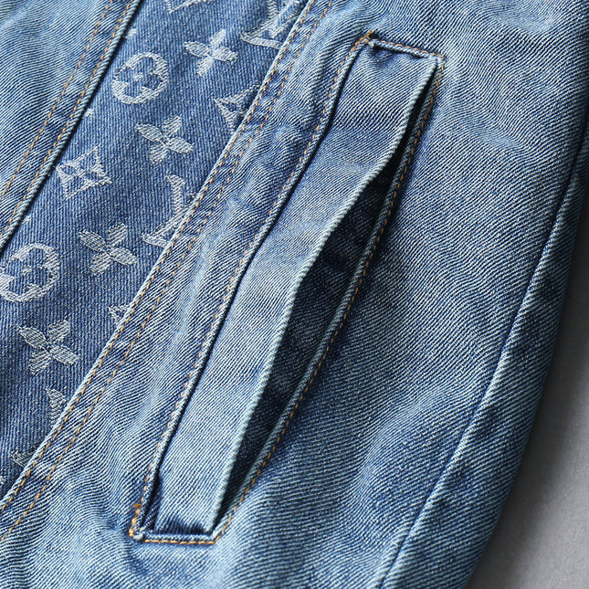 LV LIGHT BLUE MONOGRAM DENIM SHIRT JACKET 238981