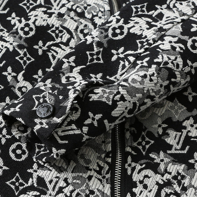 LV SHIRT JACKET IN BLACK MIX WHITE MONOGRAM JACQUARD FABRIC 238989