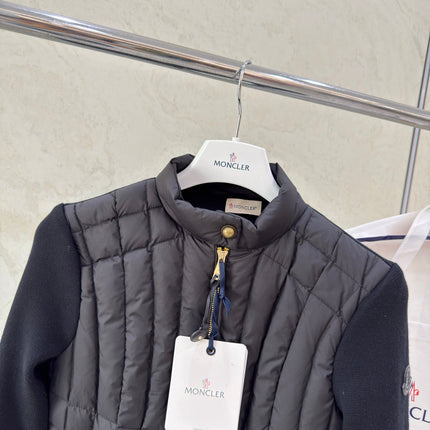 MONCLER 26S QUILTED KNIT-SLEEVE JACKET 757